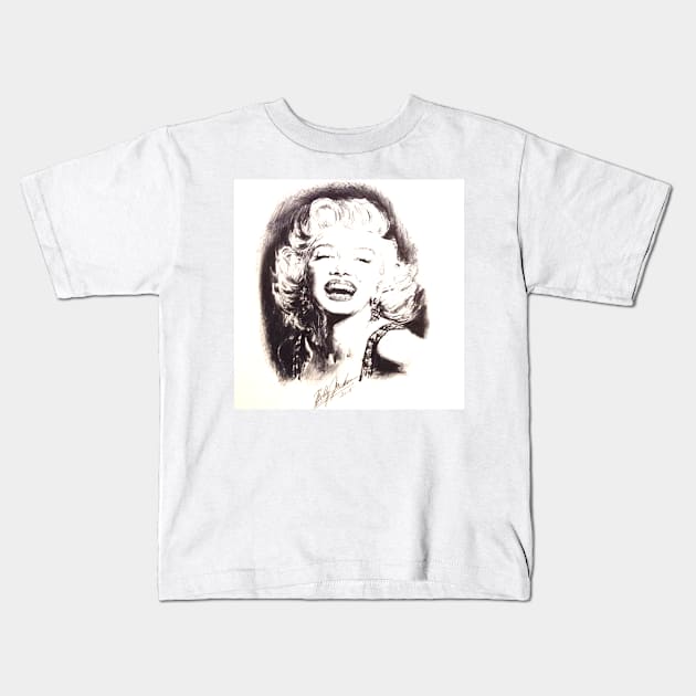 Marilyn Monroe Kids T-Shirt by billyhjackson86